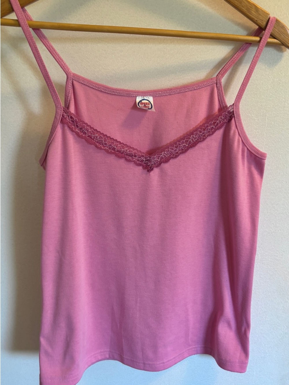 Y2K Pink Lace Trim 2000’s Cami Tank